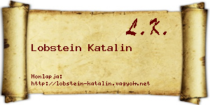 Lobstein Katalin névjegykártya